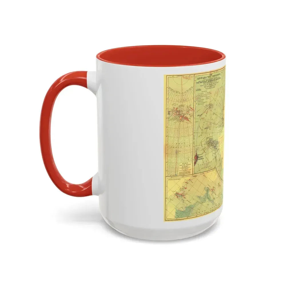 Antarctic Regions (1932) (Map) Accent Coffee Mug - Go Mug Yourself