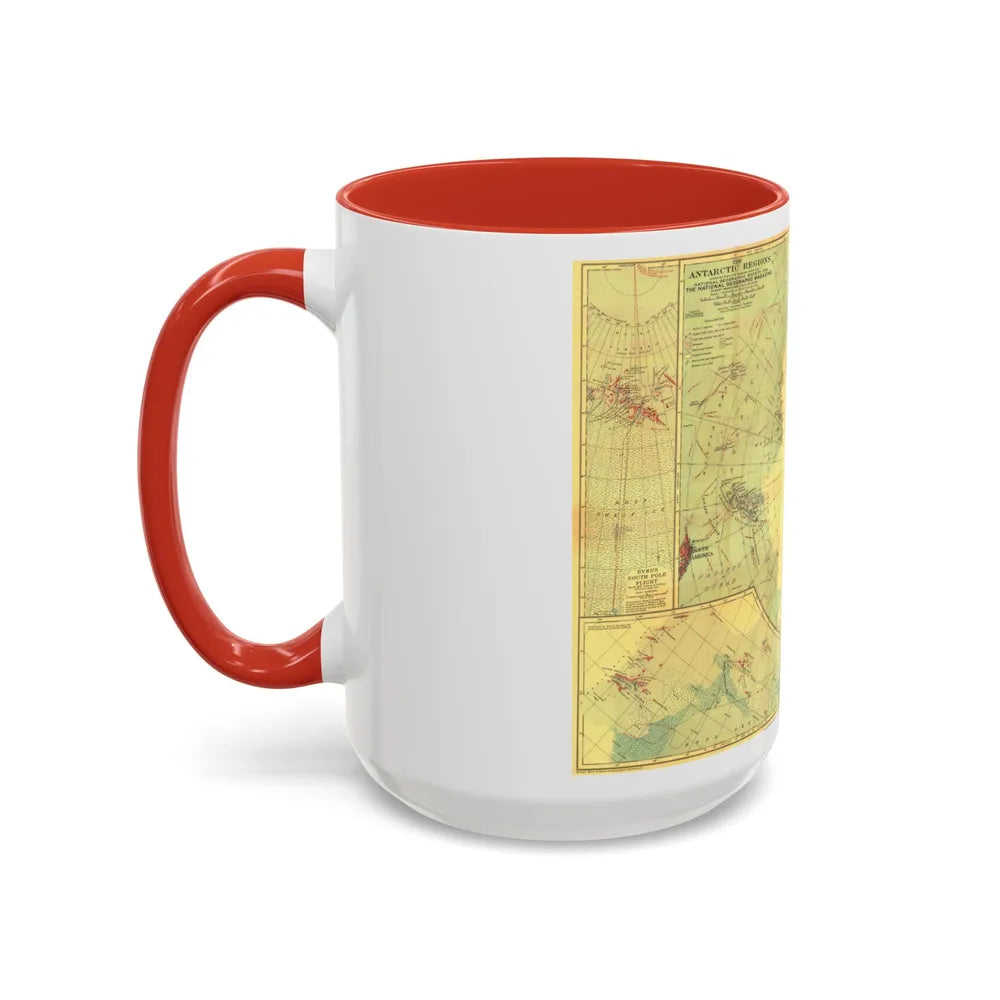 Antarctic Regions (1932) (Map) Accent Coffee Mug-Go Mug Yourself