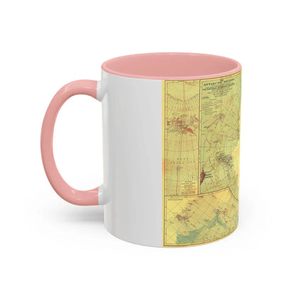 Antarctic Regions (1932) (Map) Accent Coffee Mug-Go Mug Yourself