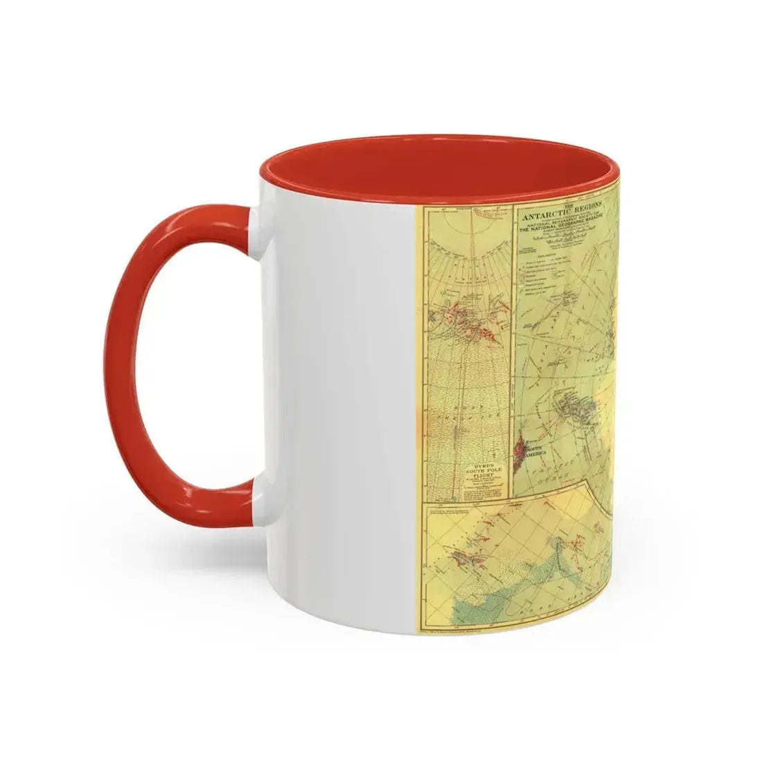 Antarctic Regions (1932) (Map) Accent Coffee Mug - Go Mug Yourself