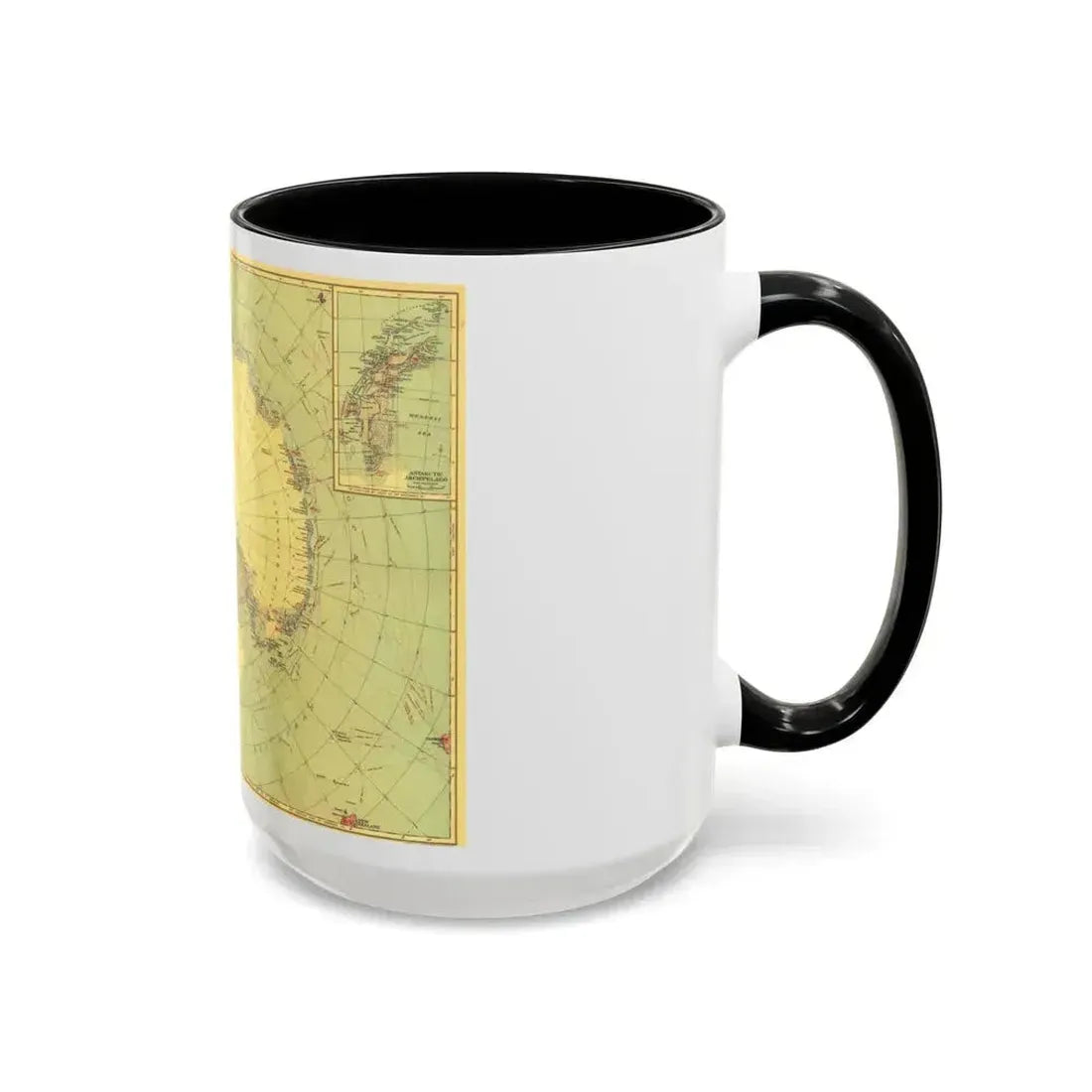 Antarctic Regions (1932) (Map) Accent Coffee Mug - Go Mug Yourself