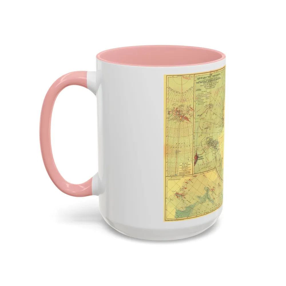 Antarctic Regions (1932) (Map) Accent Coffee Mug-Go Mug Yourself