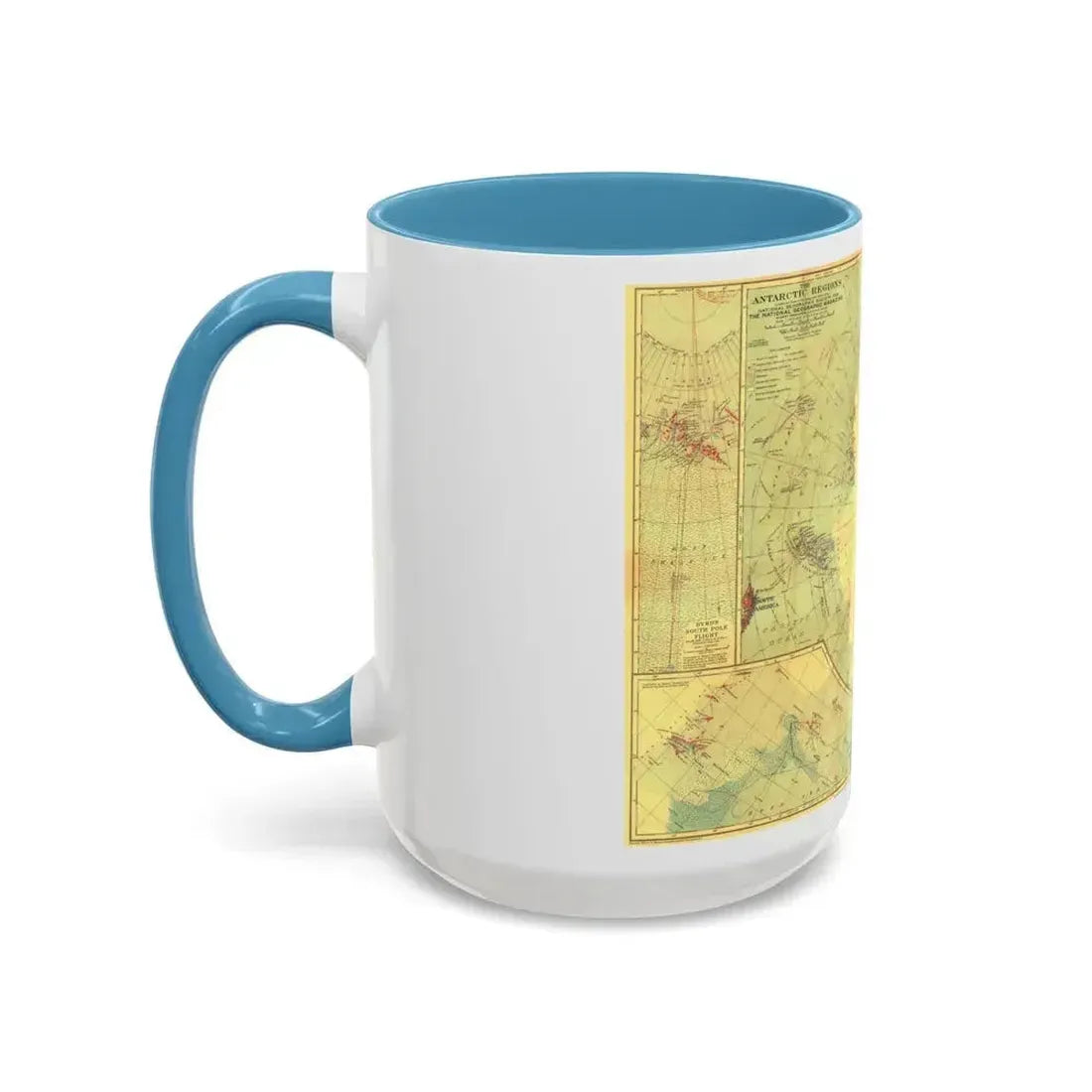 Antarctic Regions (1932) (Map) Accent Coffee Mug - Go Mug Yourself