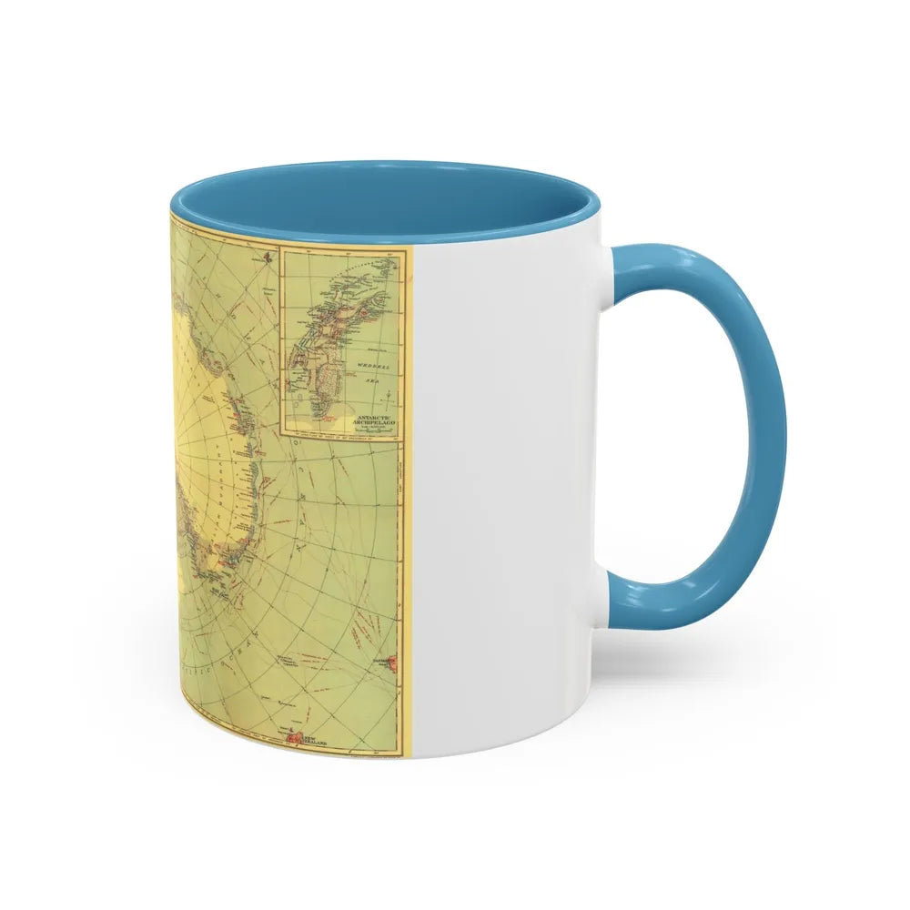 Antarctic Regions (1932) (Map) Accent Coffee Mug-Go Mug Yourself