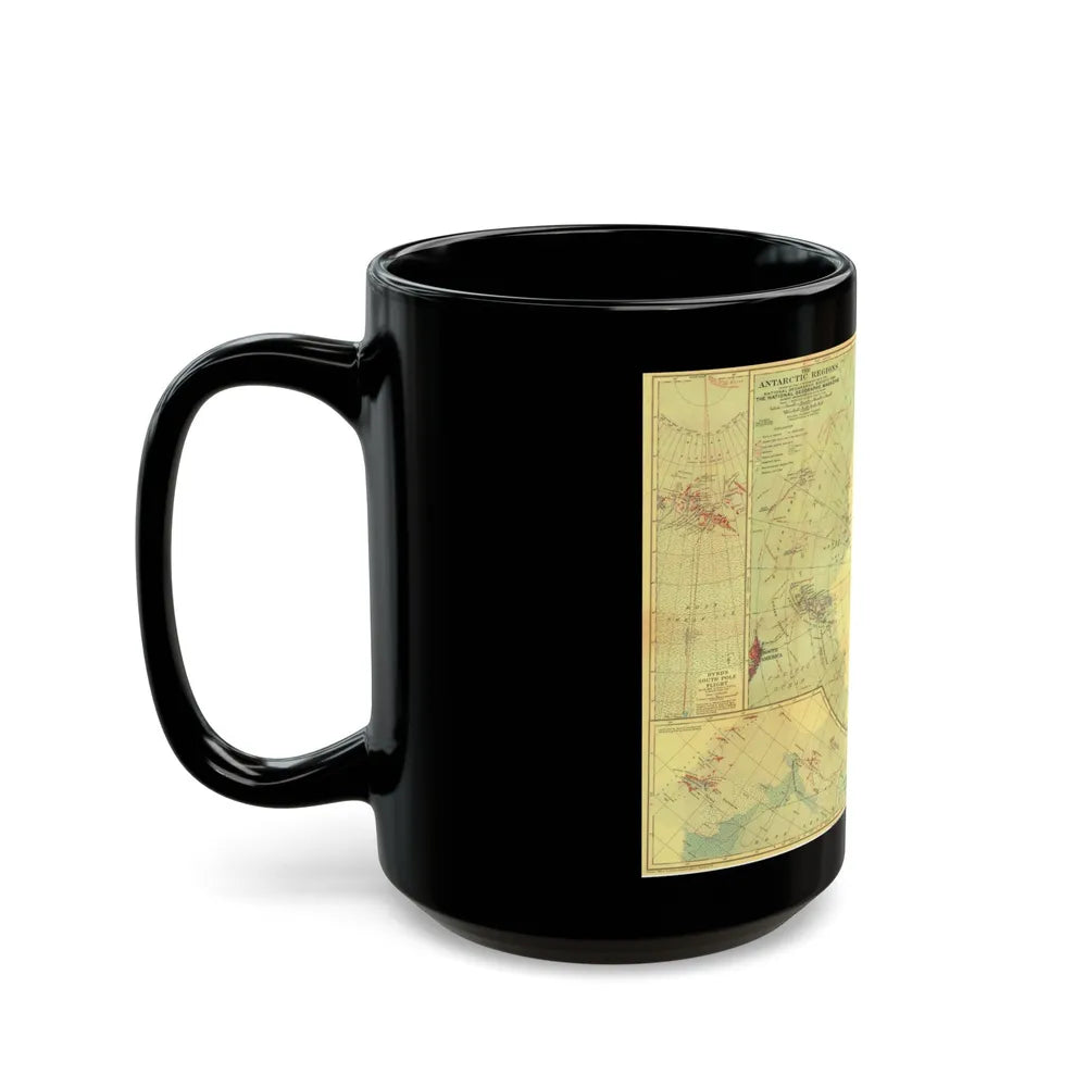 Antarctic Regions (1932) (Map) Black Coffee Mug-Go Mug Yourself