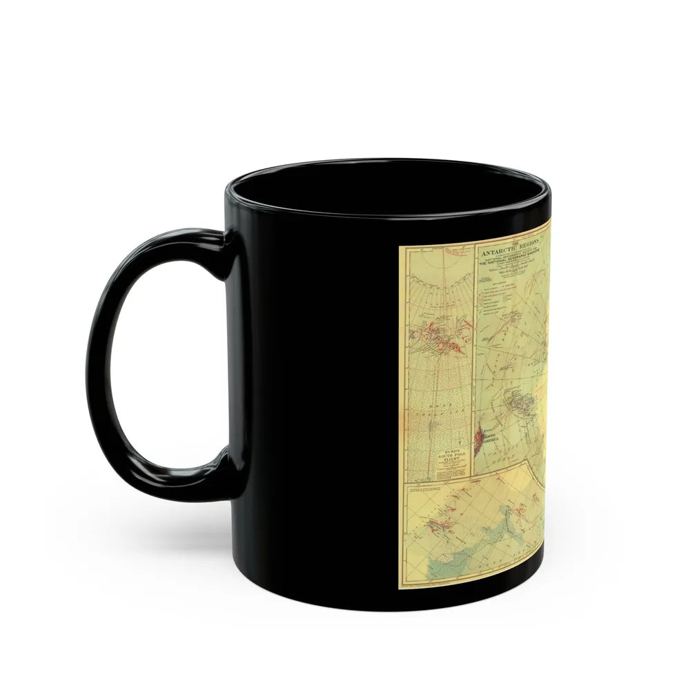 Antarctic Regions (1932) (Map) Black Coffee Mug-Go Mug Yourself