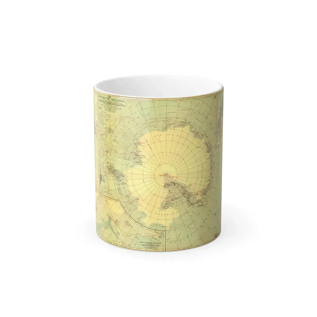Antarctic Regions (1932) (Map) Color Changing Mug 11oz Default Title 11oz - Go Mug Yourself