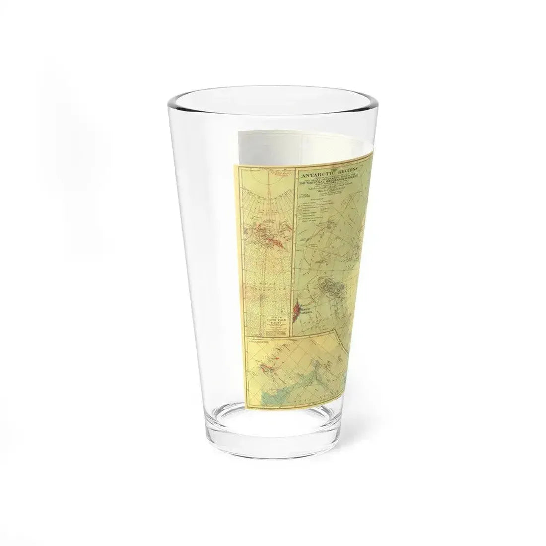 Antarctic Regions (1932) (Map) Pint Glass 16oz - Go Mug Yourself