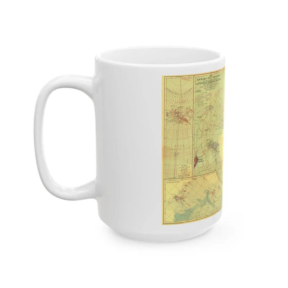 Antarctic Regions (1932) (Map) White Coffee Mug-Go Mug Yourself