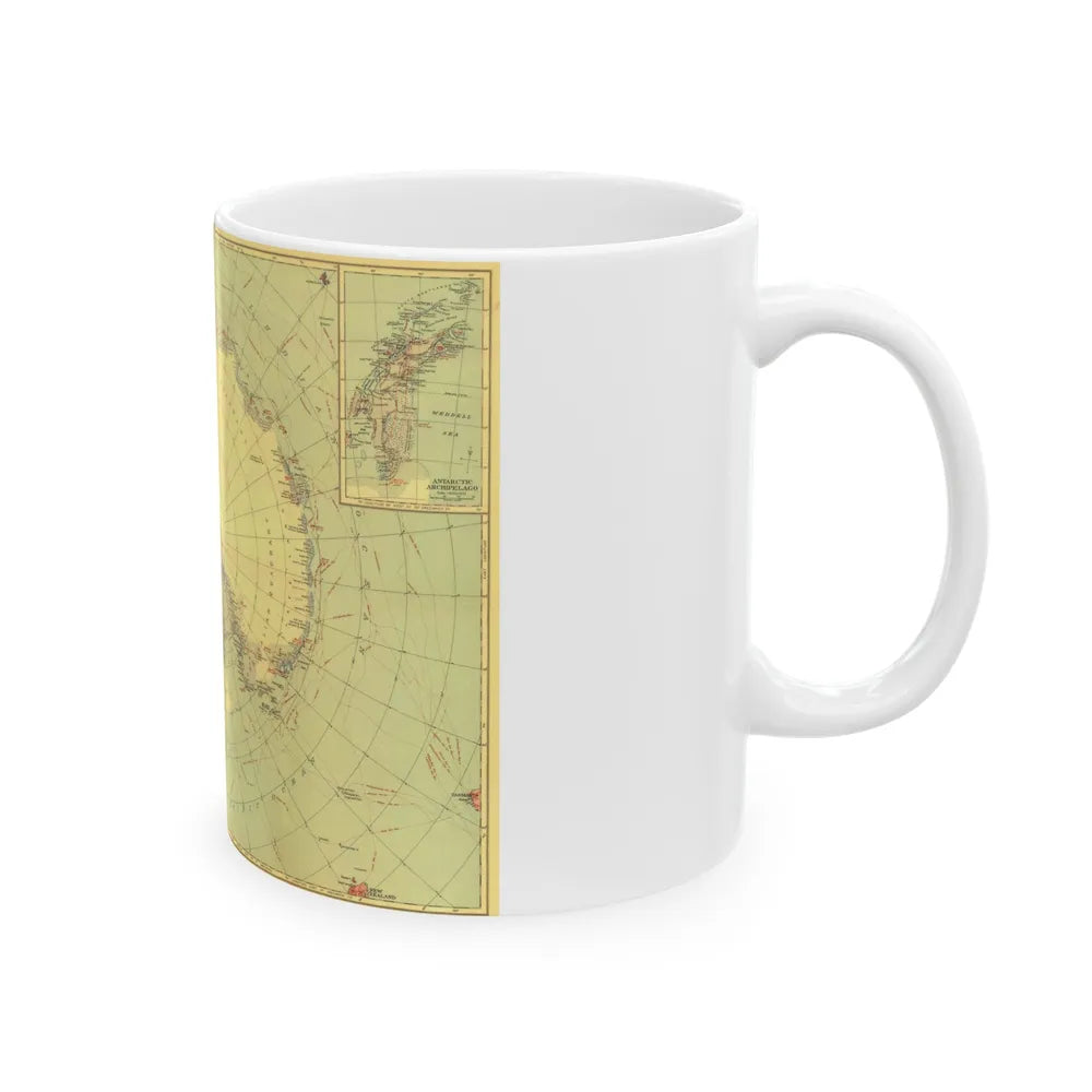 Antarctic Regions (1932) (Map) White Coffee Mug-Go Mug Yourself