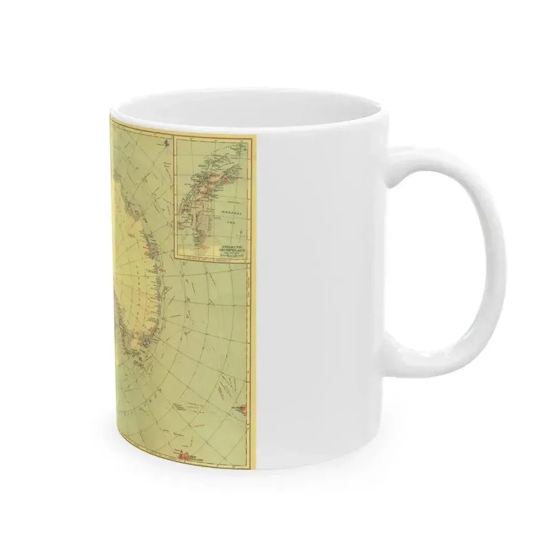 Antarctic Regions (1932) (Map) White Coffee Mug - Go Mug Yourself
