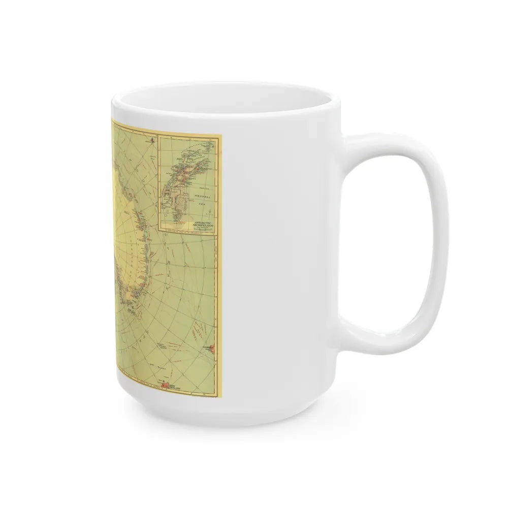 Antarctic Regions (1932) (Map) White Coffee Mug-Go Mug Yourself