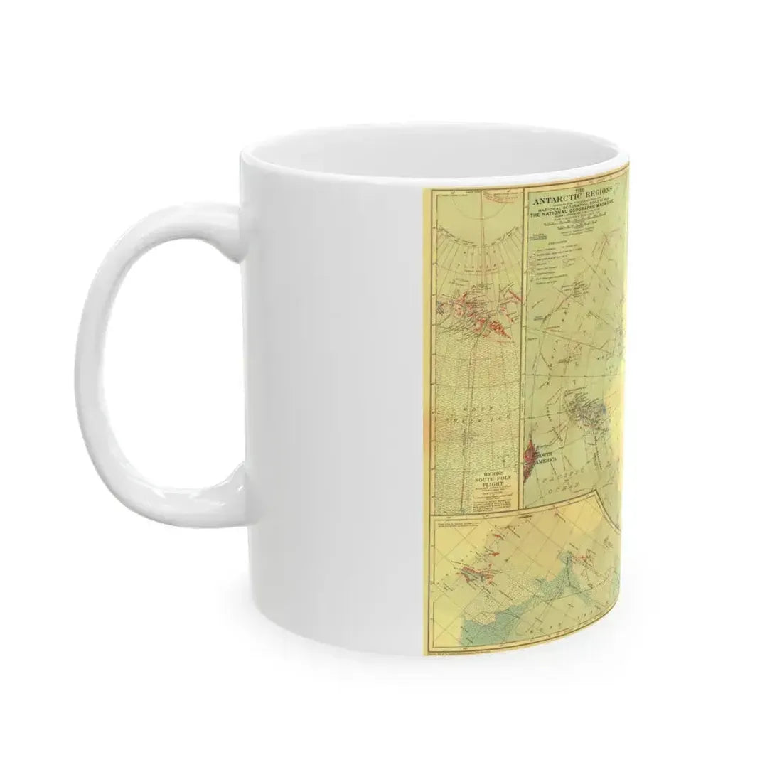 Antarctic Regions (1932) (Map) White Coffee Mug - Go Mug Yourself