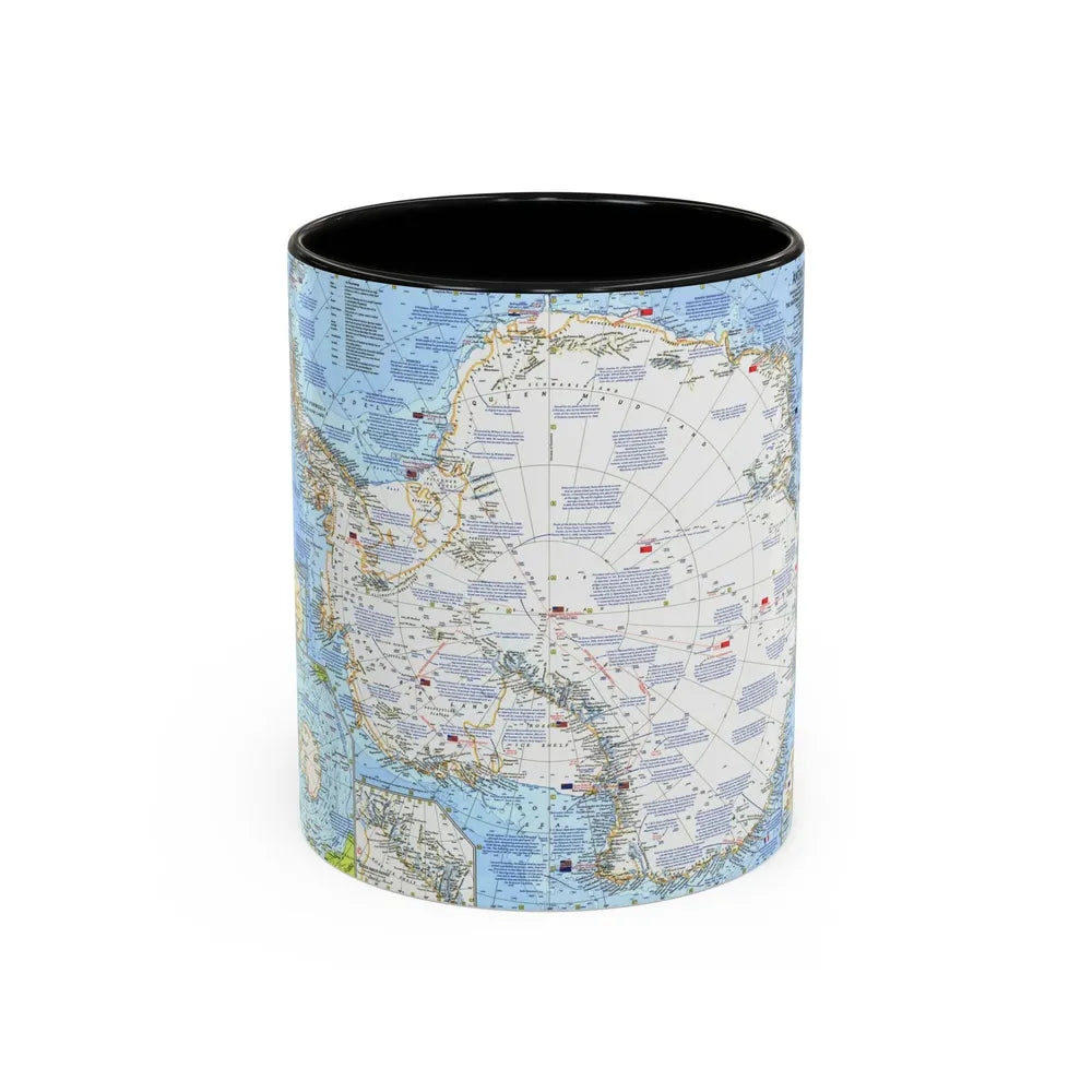 Antarctica (1963) (Map) Accent Coffee Mug-11oz-Black-Go Mug Yourself