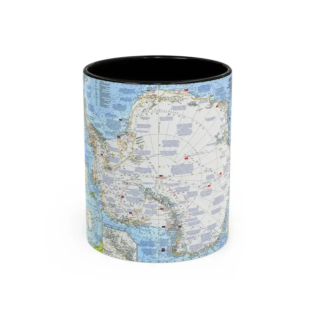 Antarctica (1963) (Map) Accent Coffee Mug 11oz Black - Go Mug Yourself