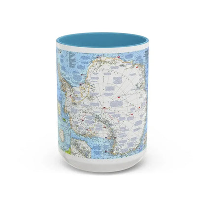 Antarctica (1963) (Map) Accent Coffee Mug 15oz Light Blue - Go Mug Yourself