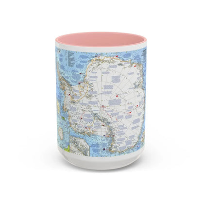 Antarctica (1963) (Map) Accent Coffee Mug-15oz-Pink-Go Mug Yourself