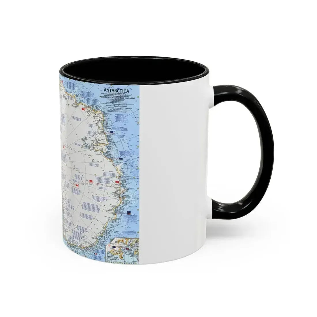 Antarctica (1963) (Map) Accent Coffee Mug - Go Mug Yourself