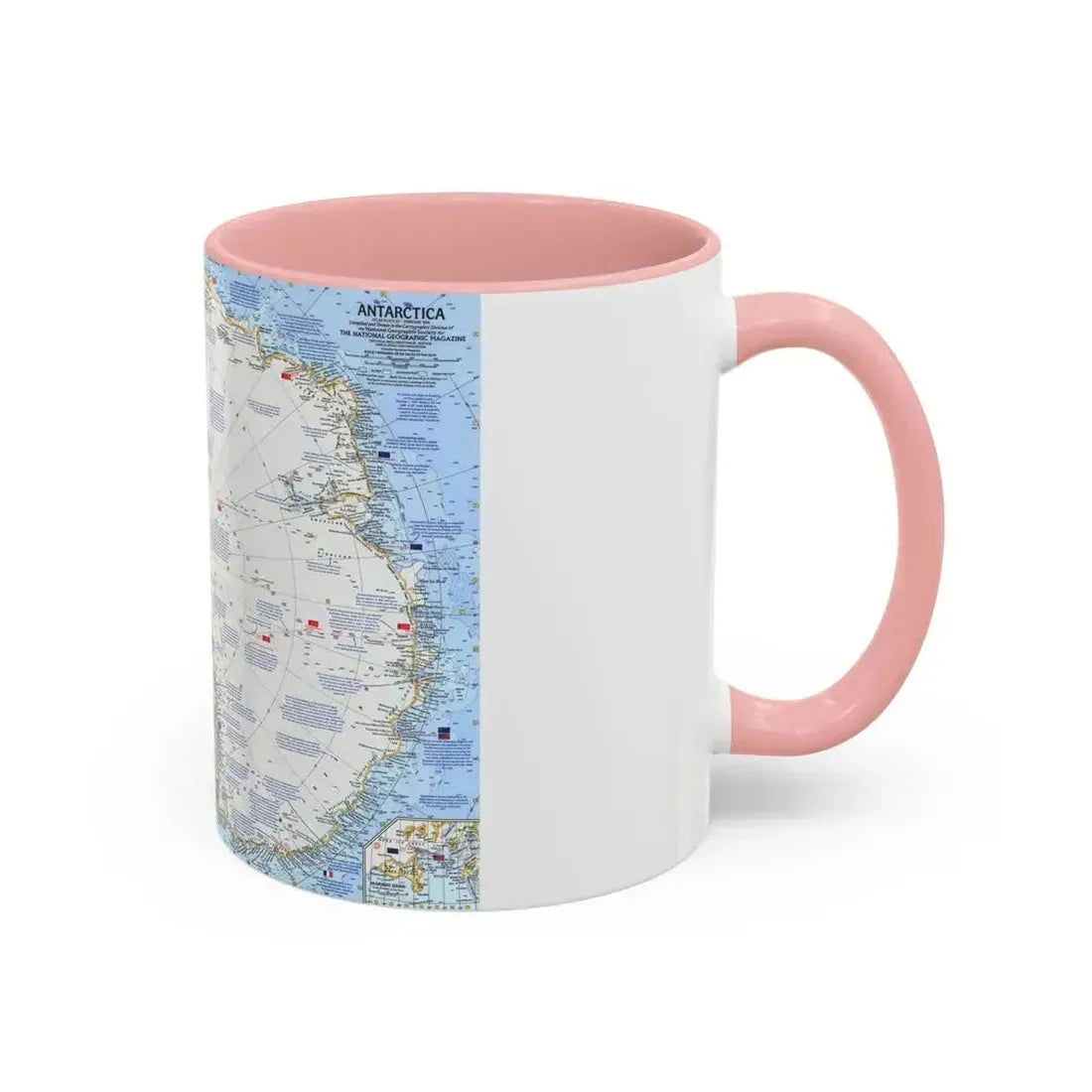 Antarctica (1963) (Map) Accent Coffee Mug - Go Mug Yourself