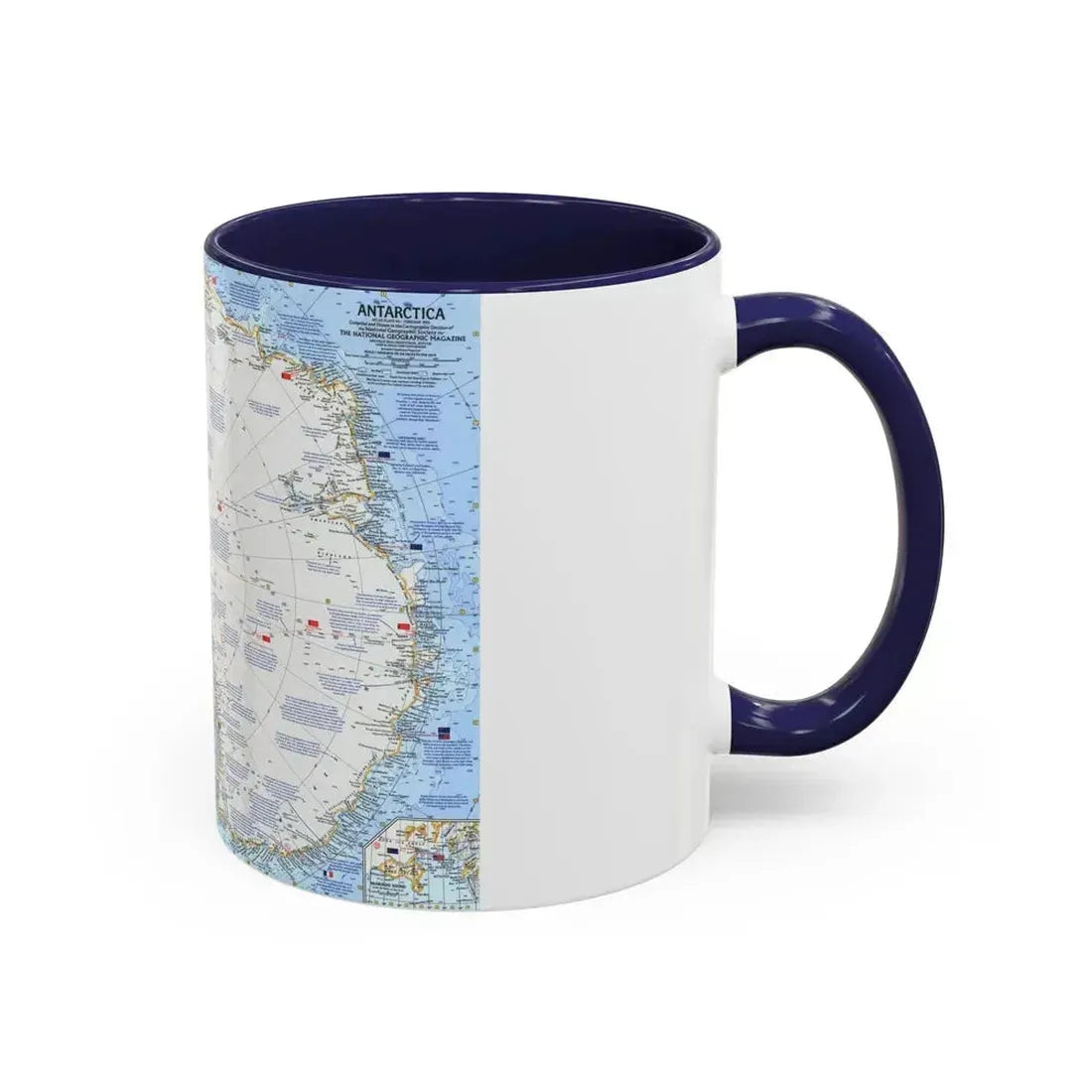Antarctica (1963) (Map) Accent Coffee Mug - Go Mug Yourself