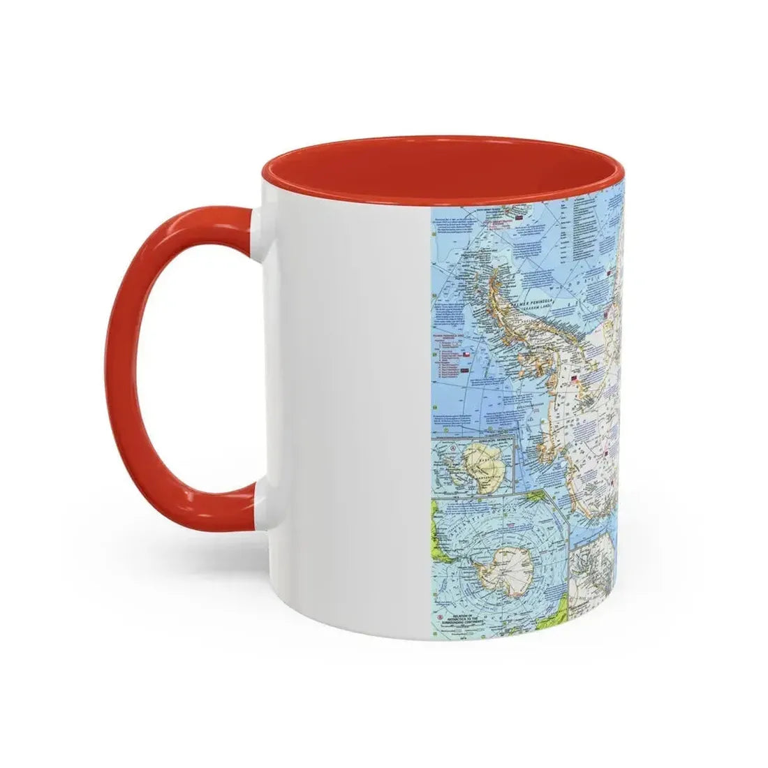 Antarctica (1963) (Map) Accent Coffee Mug - Go Mug Yourself