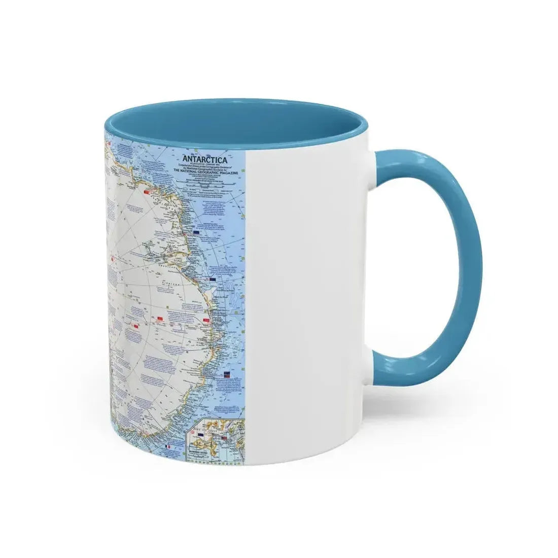 Antarctica (1963) (Map) Accent Coffee Mug - Go Mug Yourself