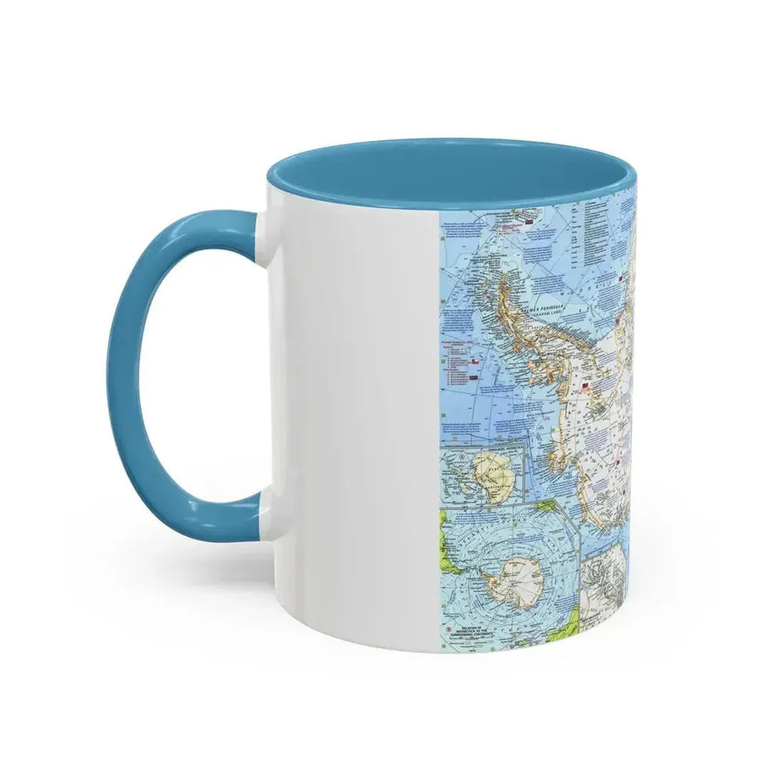 Antarctica (1963) (Map) Accent Coffee Mug - Go Mug Yourself