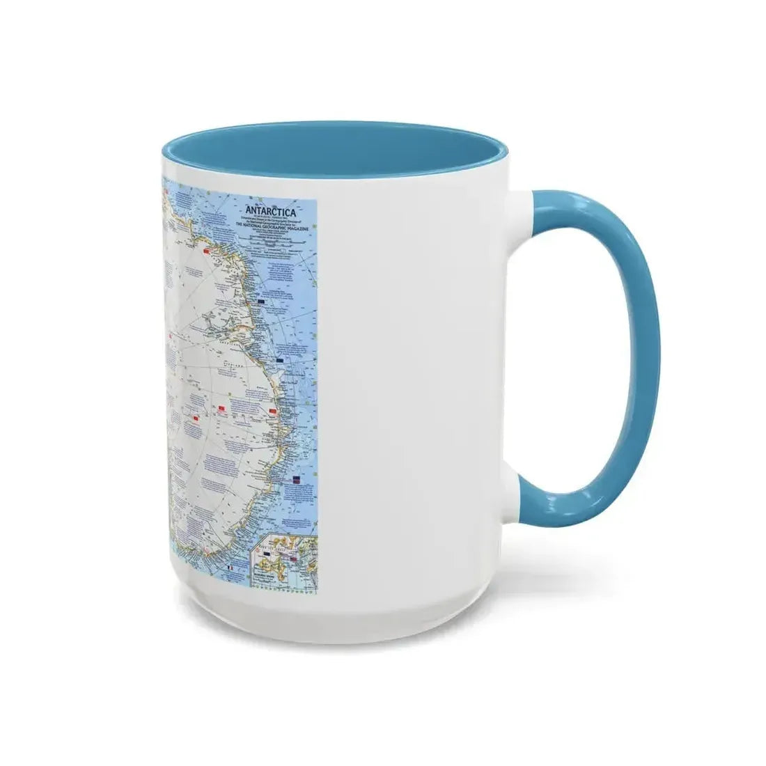 Antarctica (1963) (Map) Accent Coffee Mug - Go Mug Yourself