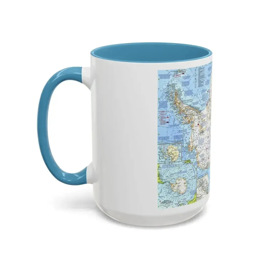 Antarctica (1963) (Map) Accent Coffee Mug - Go Mug Yourself