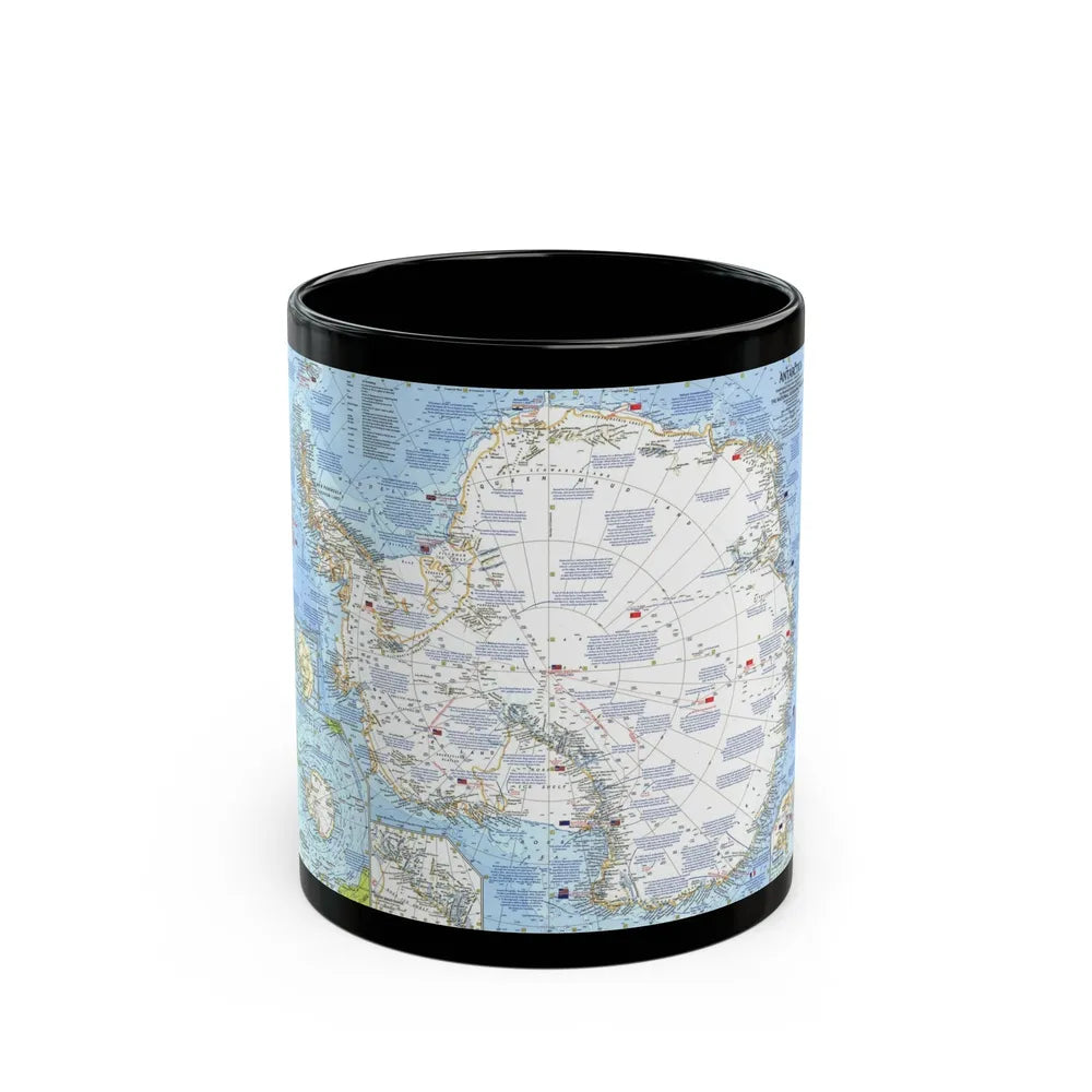 Antarctica (1963) (Map) Black Coffee Mug-11oz-Go Mug Yourself