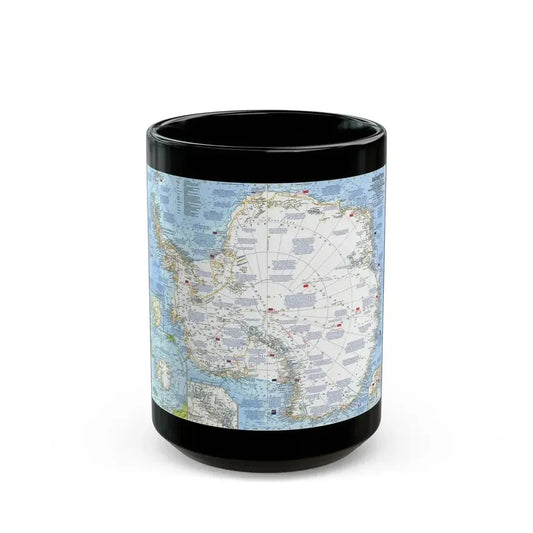 Antarctica (1963) (Map) Black Coffee Mug 15oz - Go Mug Yourself