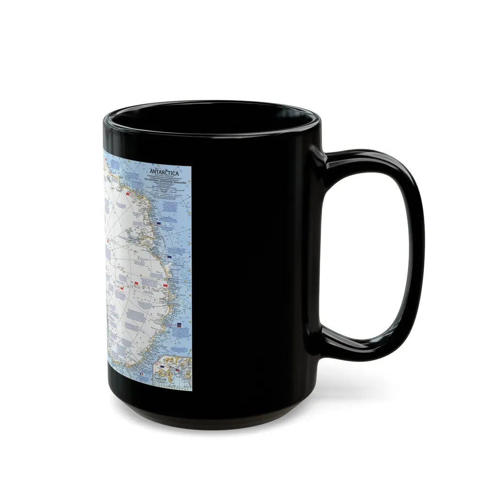 Antarctica (1963) (Map) Black Coffee Mug-Go Mug Yourself