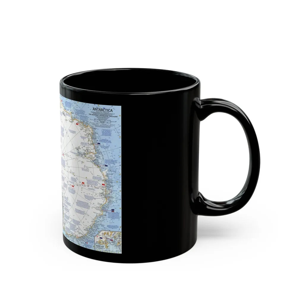 Antarctica (1963) (Map) Black Coffee Mug-Go Mug Yourself