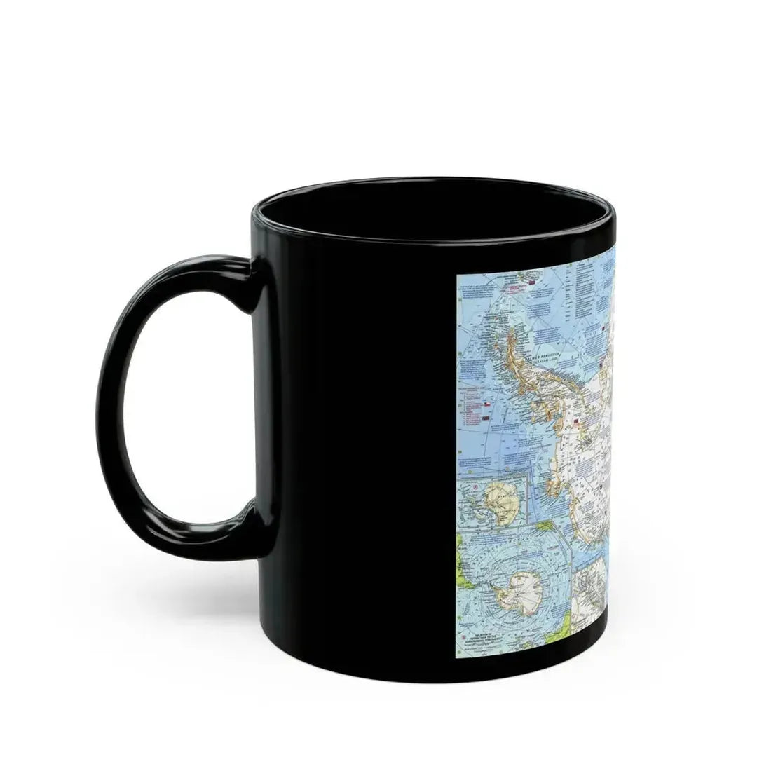 Antarctica (1963) (Map) Black Coffee Mug - Go Mug Yourself