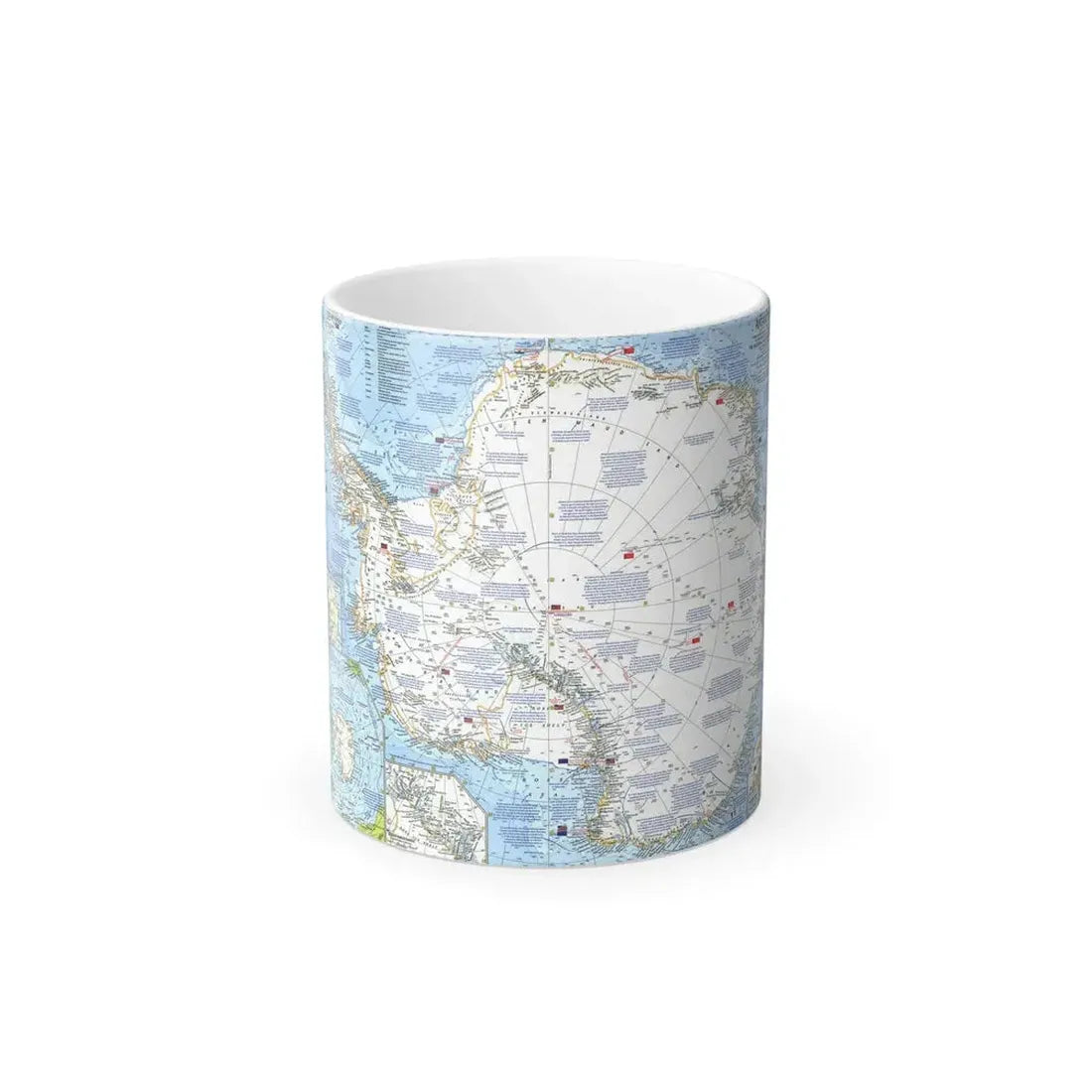 Antarctica (1963) (Map) Color Changing Mug 11oz Default Title 11oz - Go Mug Yourself