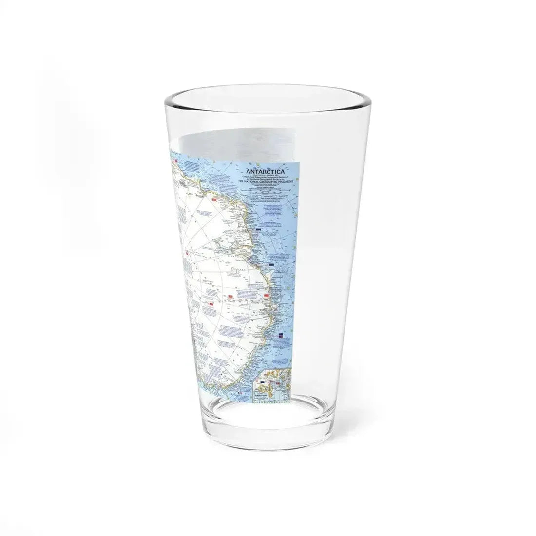 Antarctica (1963) (Map) Pint Glass 16oz - Go Mug Yourself