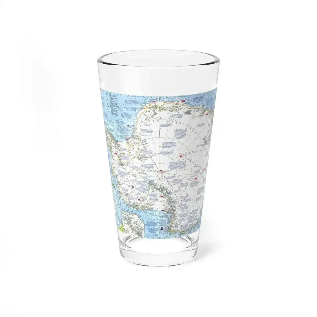 Antarctica (1963) (Map) Pint Glass 16oz - Go Mug Yourself