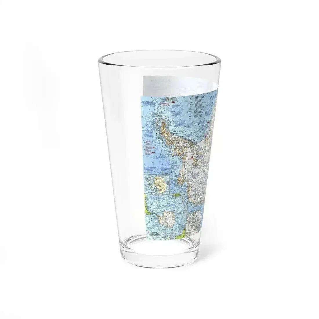 Antarctica (1963) (Map) Pint Glass 16oz - Go Mug Yourself