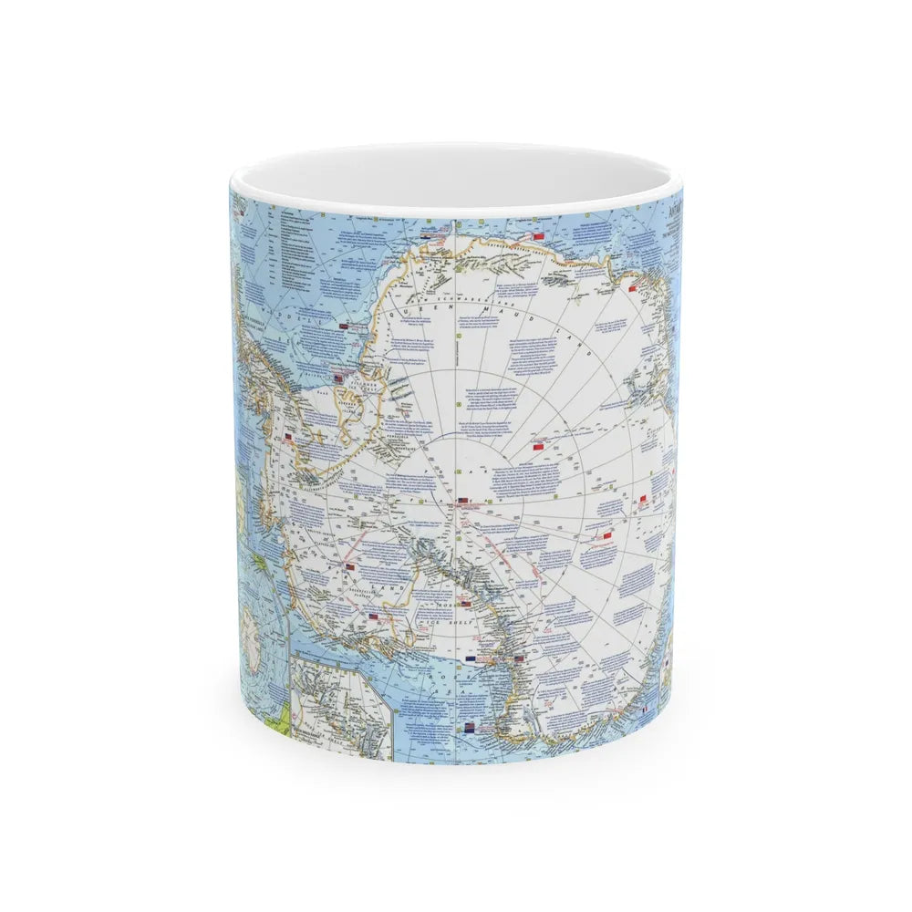 Antarctica (1963) (Map) White Coffee Mug-11oz-Go Mug Yourself