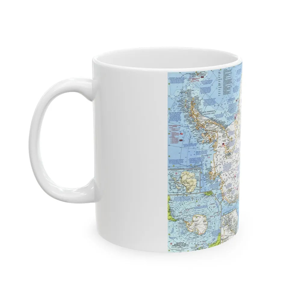 Antarctica (1963) (Map) White Coffee Mug-Go Mug Yourself