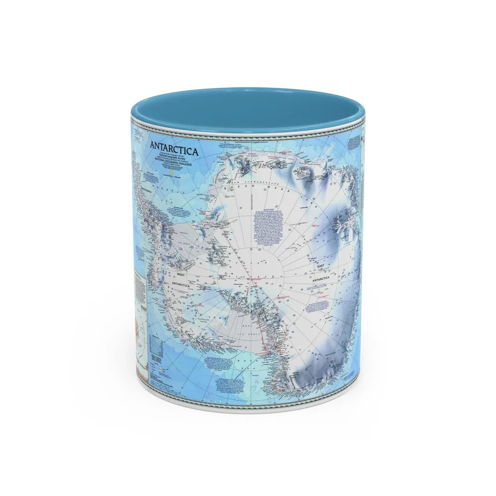 Antarctica (1987) (Map) Accent Coffee Mug-11oz-Light Blue-Go Mug Yourself