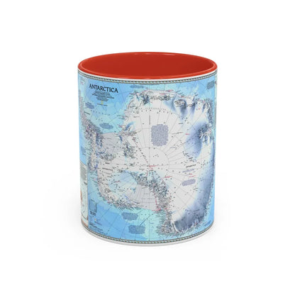 Antarctica (1987) (Map) Accent Coffee Mug-11oz-Red-Go Mug Yourself