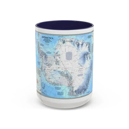 Antarctica (1987) (Map) Accent Coffee Mug 15oz Navy - Go Mug Yourself