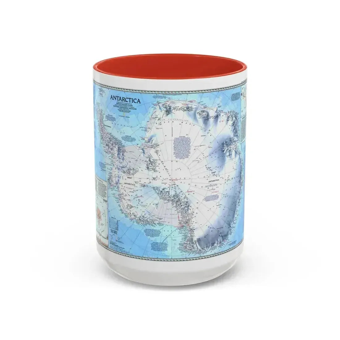 Antarctica (1987) (Map) Accent Coffee Mug 15oz Red - Go Mug Yourself