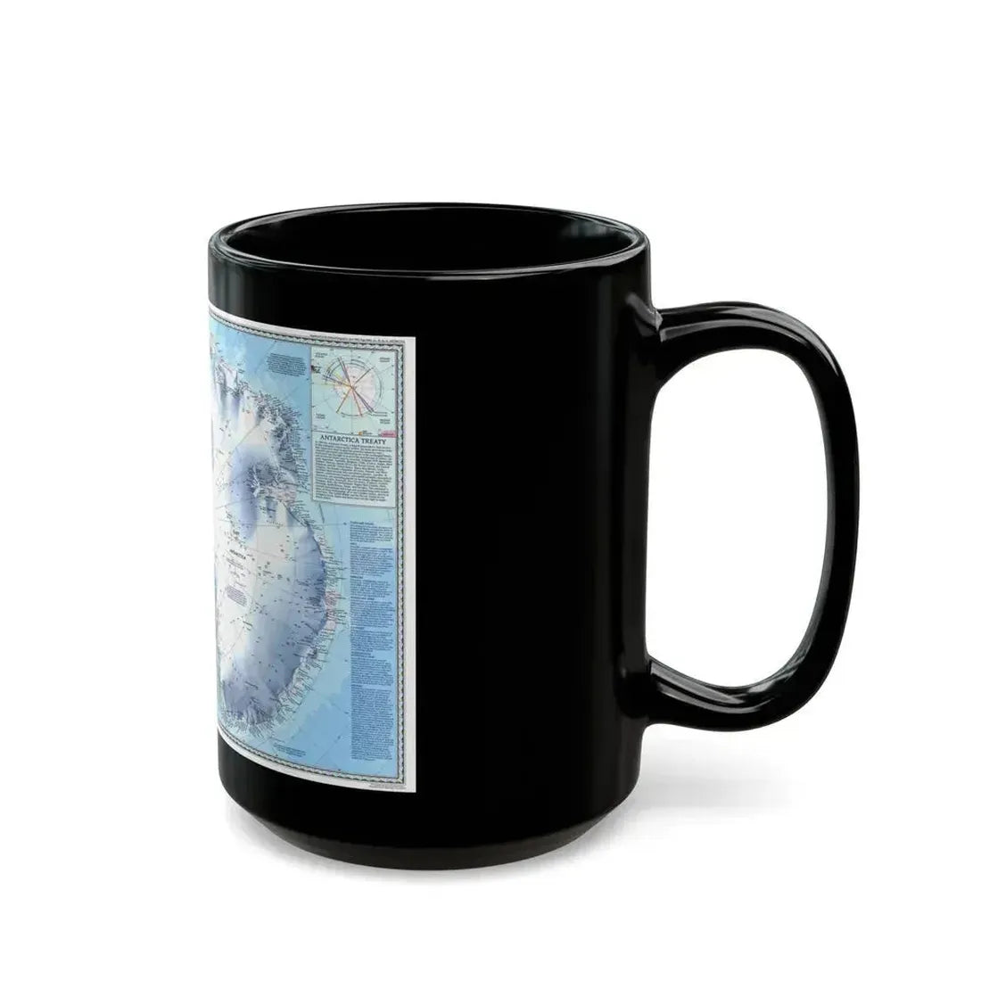 Antarctica (1987) (Map) Black Coffee Mug - Go Mug Yourself