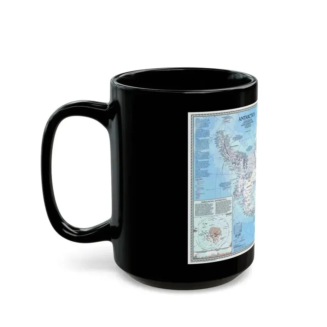 Antarctica (1987) (Map) Black Coffee Mug - Go Mug Yourself