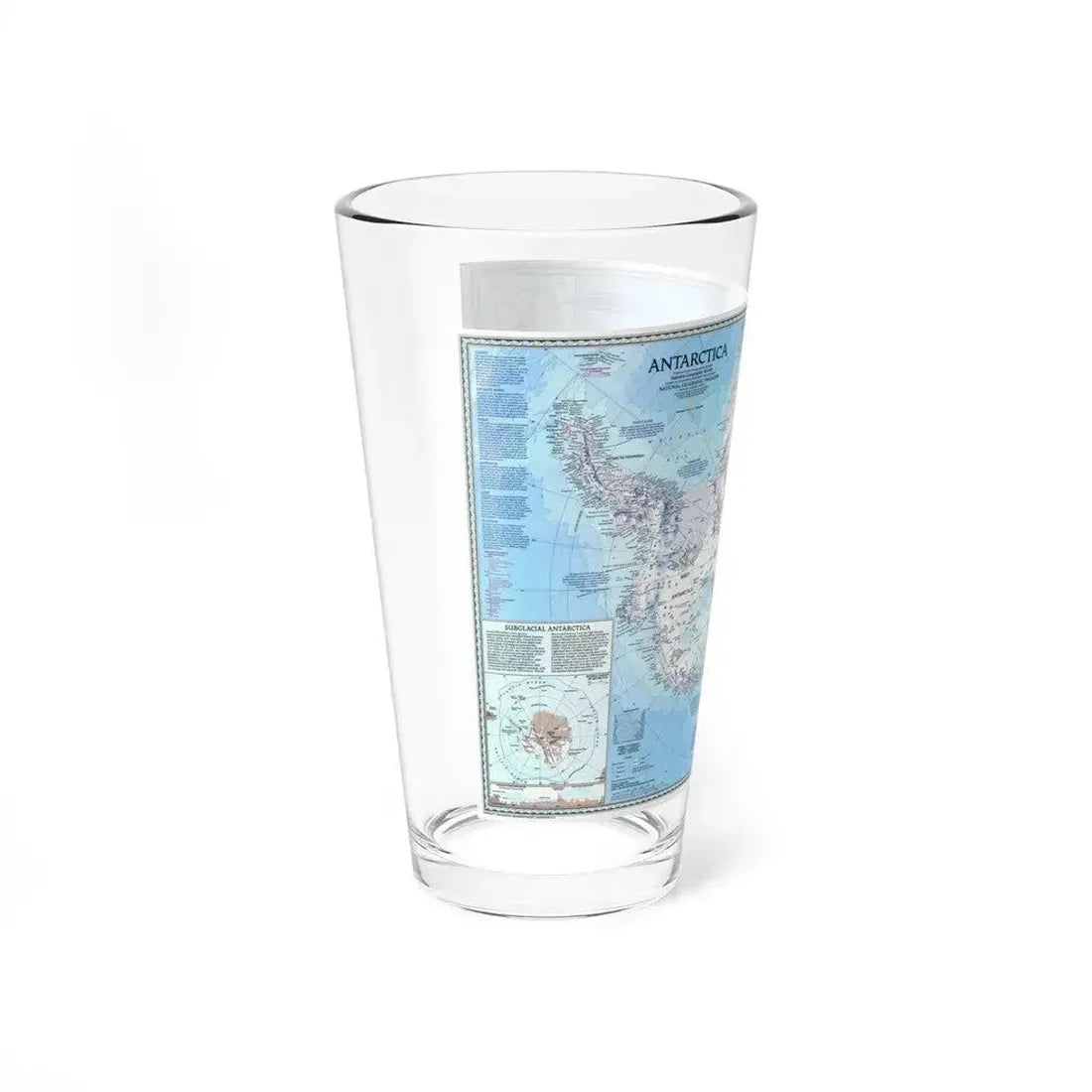 Antarctica (1987) (Map) Pint Glass 16oz - Go Mug Yourself