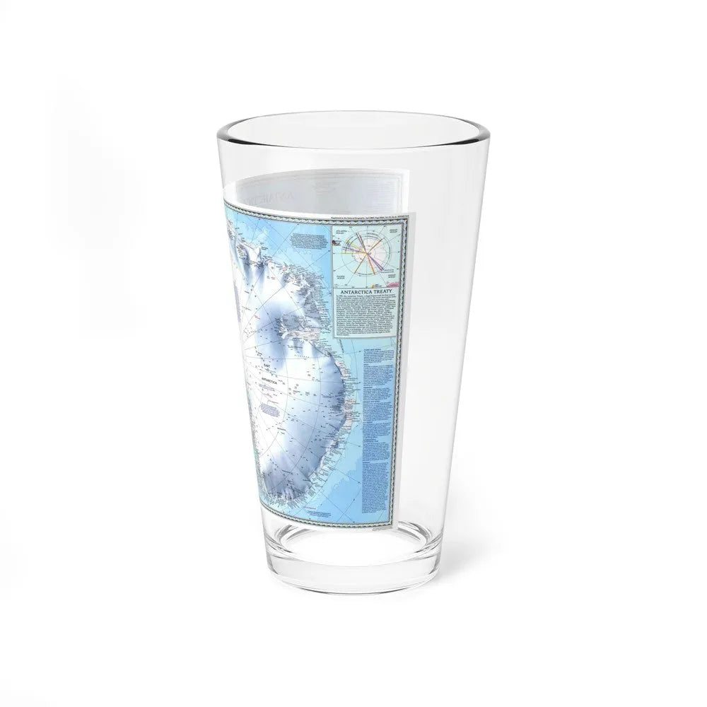 Antarctica (1987) (Map) Pint Glass 16oz-Go Mug Yourself