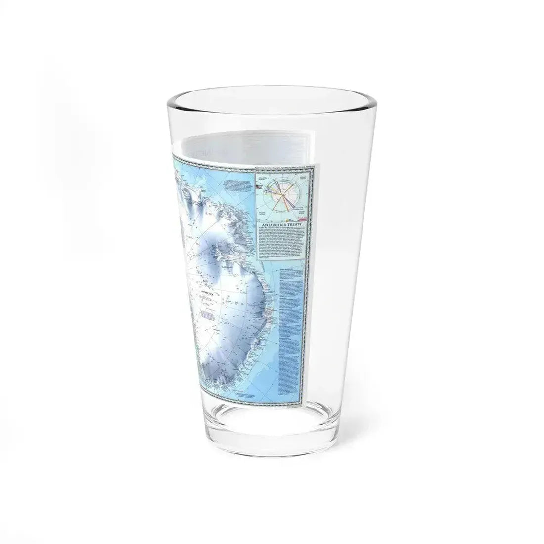 Antarctica (1987) (Map) Pint Glass 16oz - Go Mug Yourself