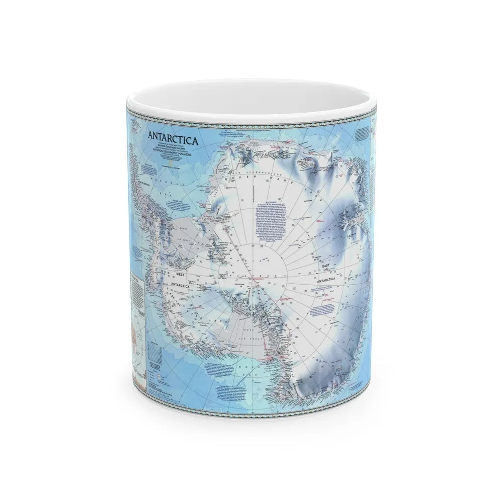 Antarctica (1987) (Map) White Coffee Mug-11oz-Go Mug Yourself